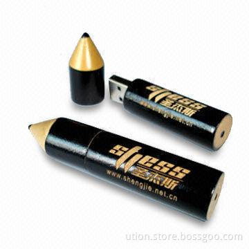 USB Flash Drive in Pen Shape, with Free Sample, Logos and Packages